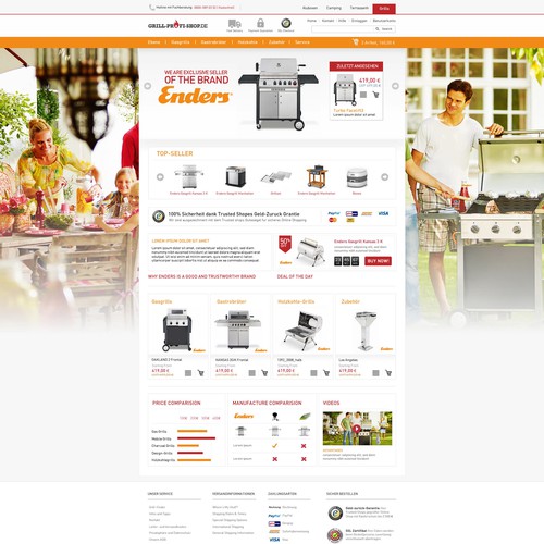 Design di Online-Shop Design: New design for grill-profi-shop.de di Technology Wisdom