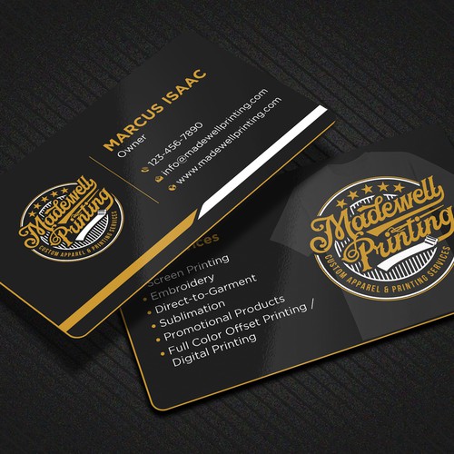 Business Card for a Custom Clothing/Product Business Design by Brandmaker artist