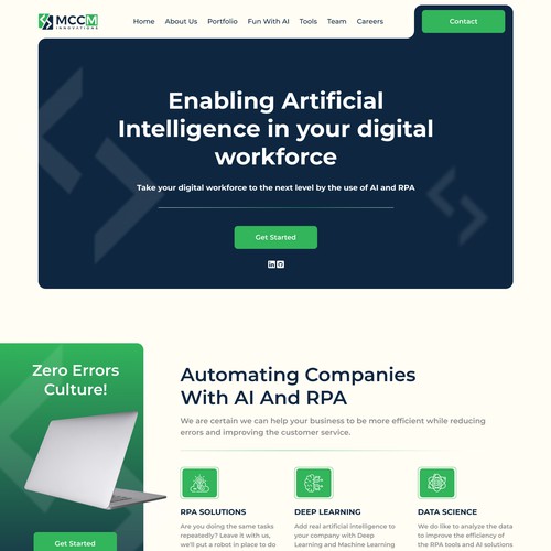 Web page design contest entry by Elite Craters