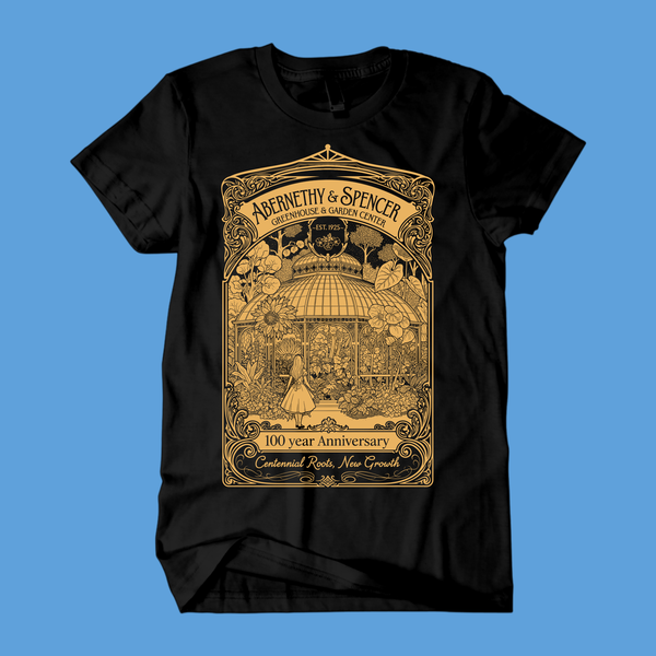 Plant Nursery 100 year anniversary t-shirt design