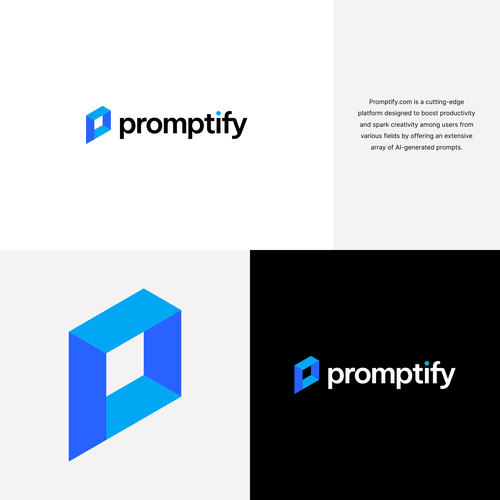 Modern, Simple and Sleek Logo for Promptify.com Design by Kreaton