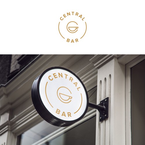 New minimalist logo for Central BAR (italian bar) Design by Anut Bigger