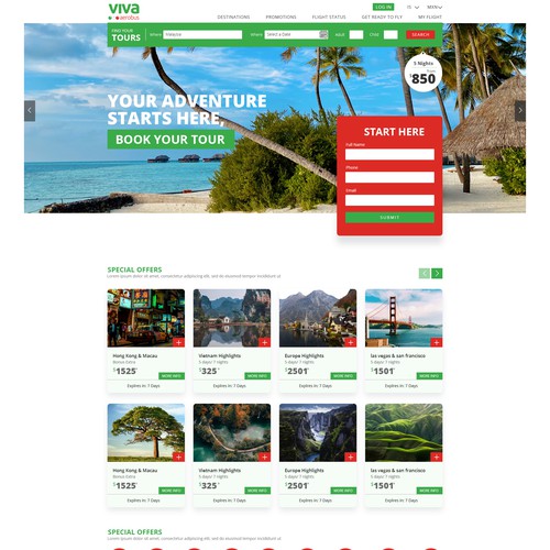 Airline website tour section Design by Ananya Roy