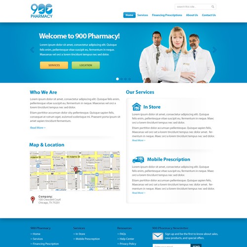 Basic Easy Start up pharmacy Wordpress Website