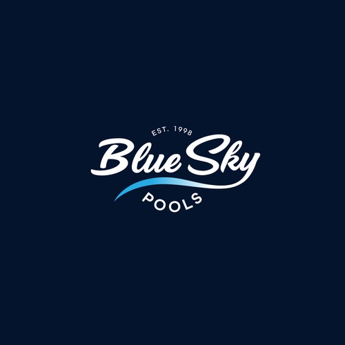 "Modern Logo Redesign for Upscale Tampa Pool Construction Company" winning Signage