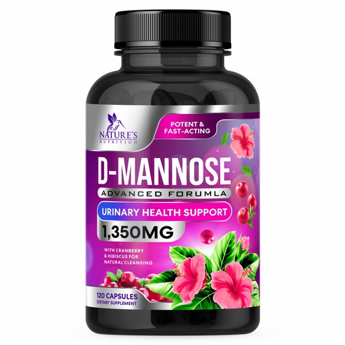 Colorful D-Mannose Design Needed for Nature's Nutrition Design réalisé par GenScythe