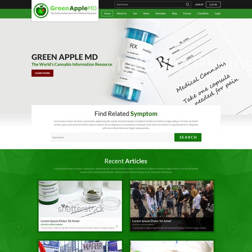 Create Green Apple MD's web design! Design by OMGuys™