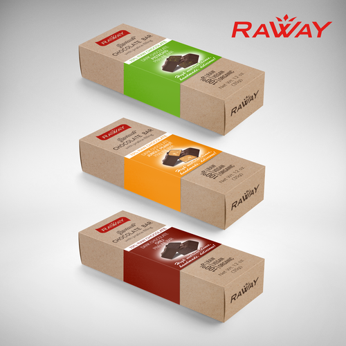 Raway Organic Chocolate needs a powerful, unique design. Design by PAD Design