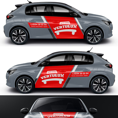 Simple Classy car design for a company that teach people how to drive Design by theANUNGs