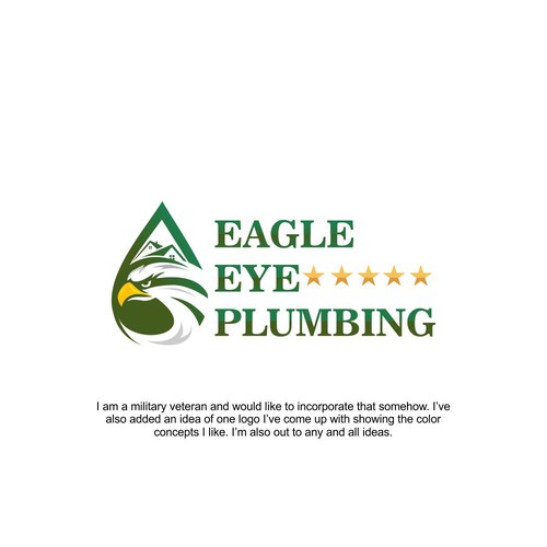 Eye catching and very marketable logo for plumbing company. The company name is Eagle Eye Plumbing Design by Simbok99Art