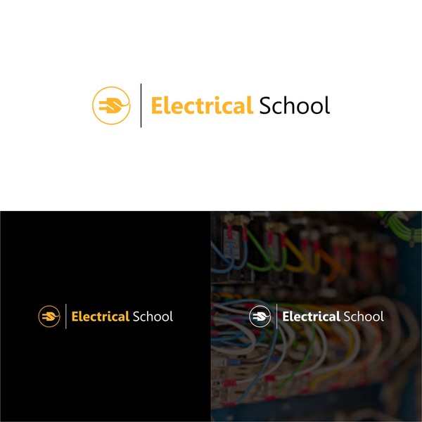 Simple logo for Electrical School