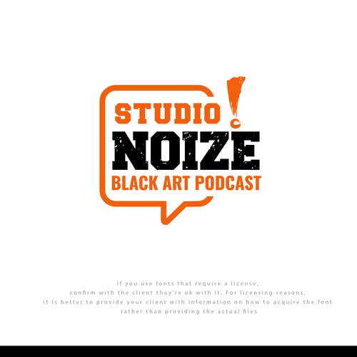 Podcast logo for Black art podcast Design by smitadesign