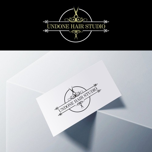 Luxury Hair Salon Logo and business card design Design by Web Hub Solution