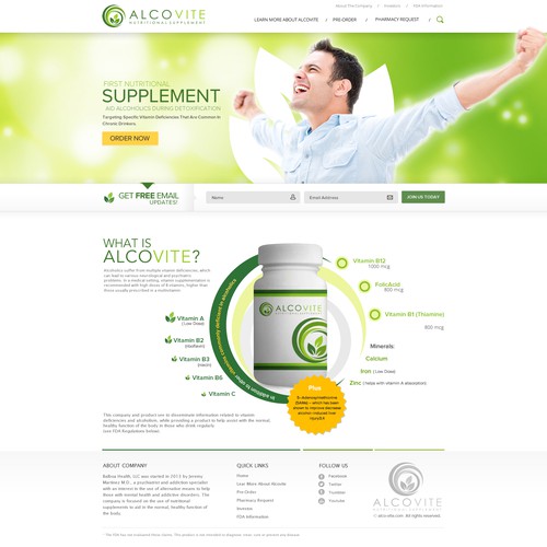 Create a Stunning Homepage for Vitamin Supplement - Guaranteed Award! Design by s.digital