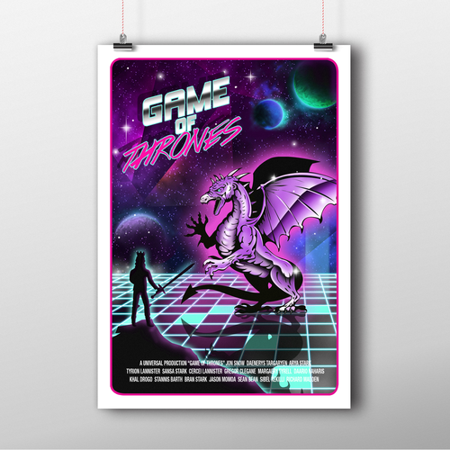 Create your own ‘80s-inspired movie poster! Design by Paint Pixel