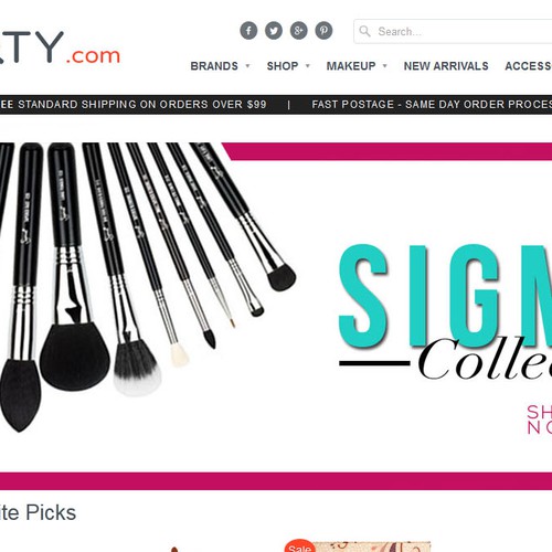 Create a banner for a product collection for the homepage Design by Y_Y