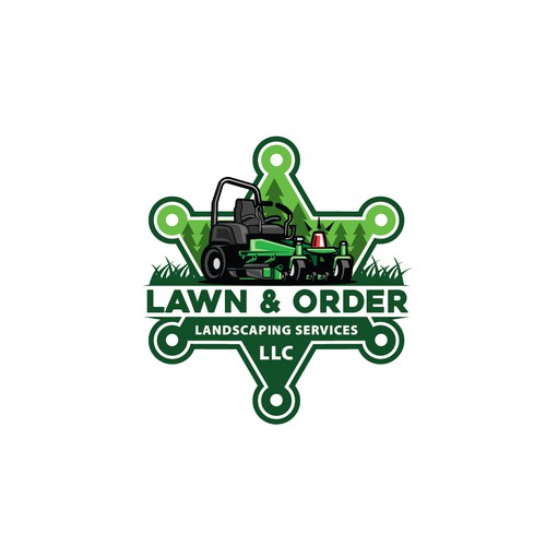 Design a creative badge logo for a landscaping company called Lawn & Order Landscaping Services, LLC Design by Sabiqnoor