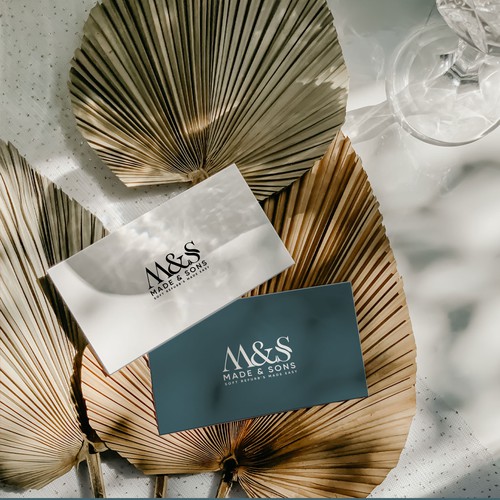 Luxury Meets Ease: Logo & Card Design for Made & Sons Design by S H A Y