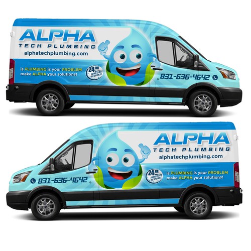 Fun Plumbing van wraps! logo and inspo pic provided! Design by xen art