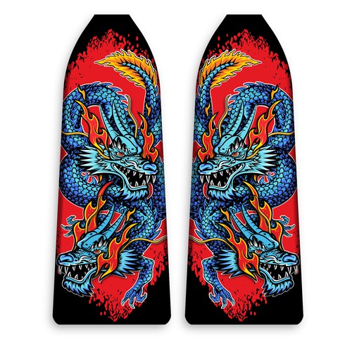 Dragon Boat Paddle Design: Chinese Dragon Design by wennyprame