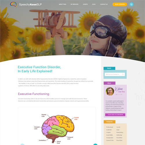 Professional but Friendly Speech Therapy website design Design by Antons Collective