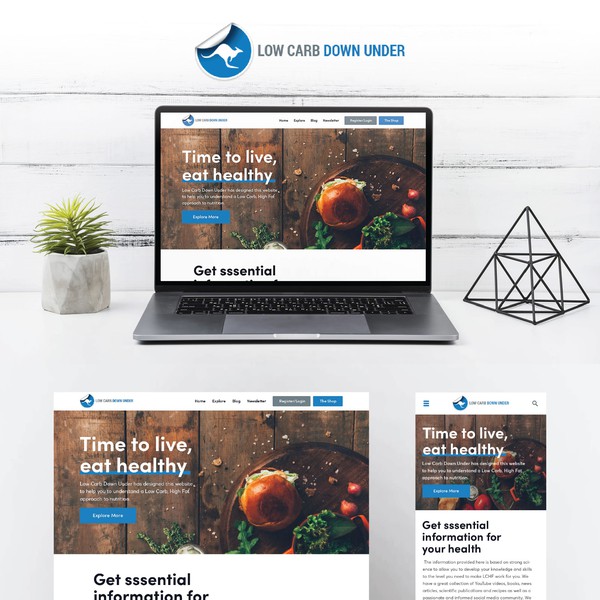 Landing homepage for diet conference