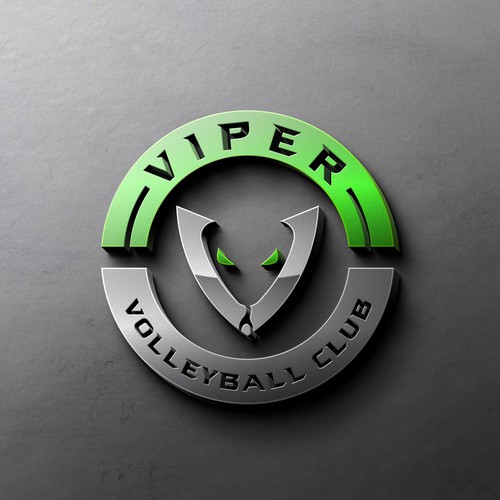 Diseño de Club Volleyball logo - Viper volleyball de Artborg™