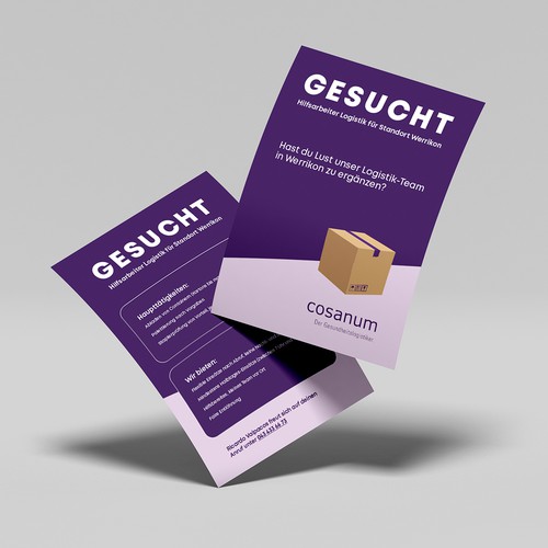 Job Flyer Cosanum Ontwerp door Ellegue