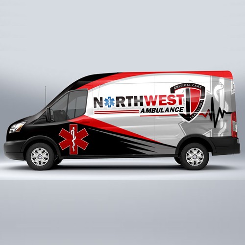 911 Ambulance wrap on sprinter-ontwerp door ssrihayak