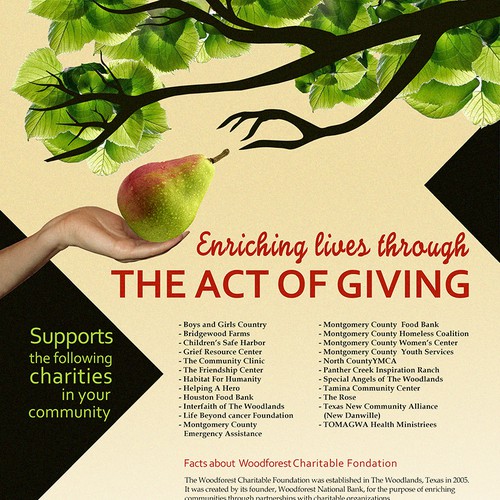 Poster Promotional for Woodforest Charitable Foundation | Other ...