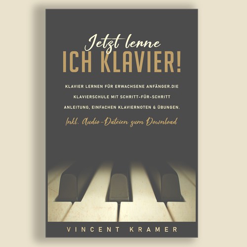 Design a book cover for a piano school for adults! Design by AnnyM