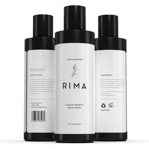 Minimalist Label for a luxury brand of cosmetic brush washes Design by KS BOY