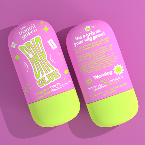 Design Wig Glue Product label  for a Viral Gen Z hair brand! Diseño de ilonaGi