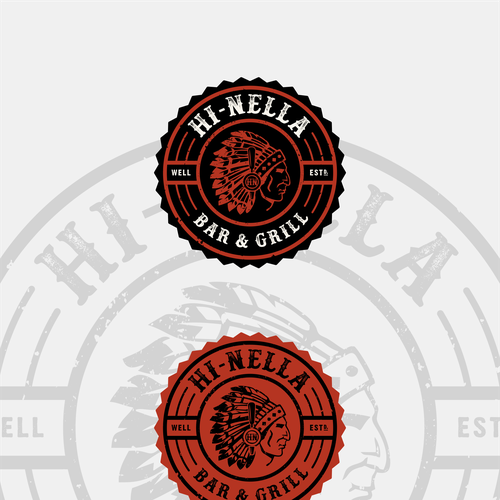 Hi-Nella Bar & Grill LOGO! Local bar trying to rebrand! Design by Mojo66