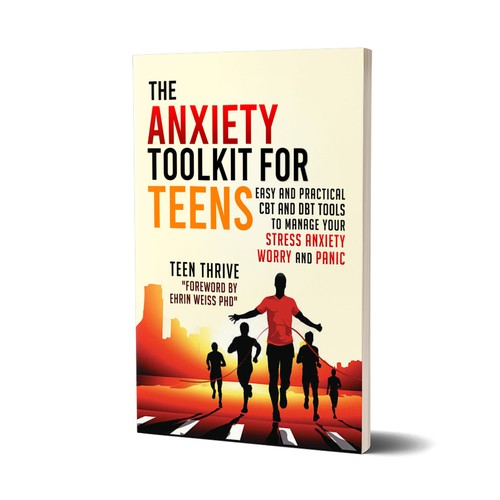 Book cover that POPS and ATTRACTS ATTENTION for TEENS (topic: Anxiety for Teens) Design by D sign Master