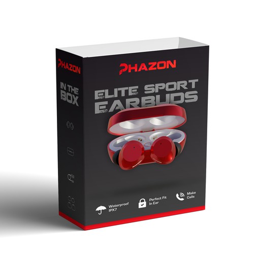 Wireless earbuds packaging box sleeve design Design por Shreya007⭐