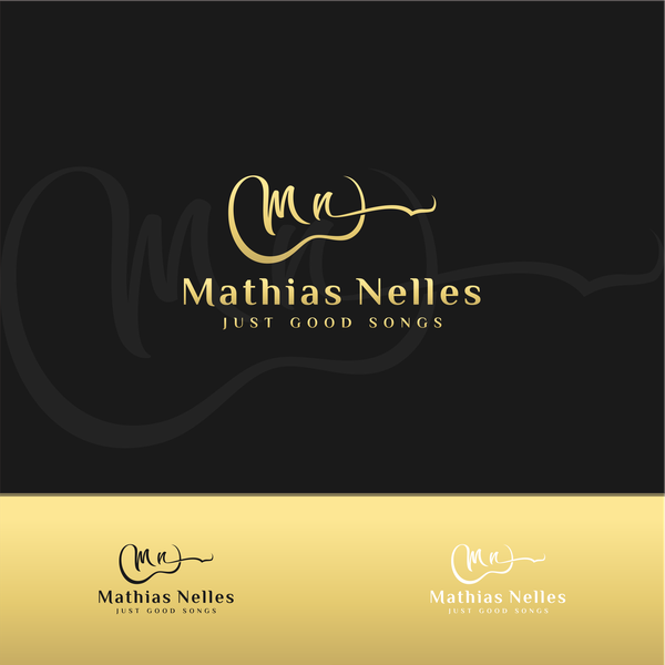 logo initial and guitar concept