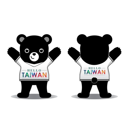 Hello Taiwan Black Bear Design by 3dami