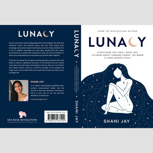 Beautiful nonfiction book cover design for a book about the moon & feminine energy aimed at women Design by Sahidul_Tuser