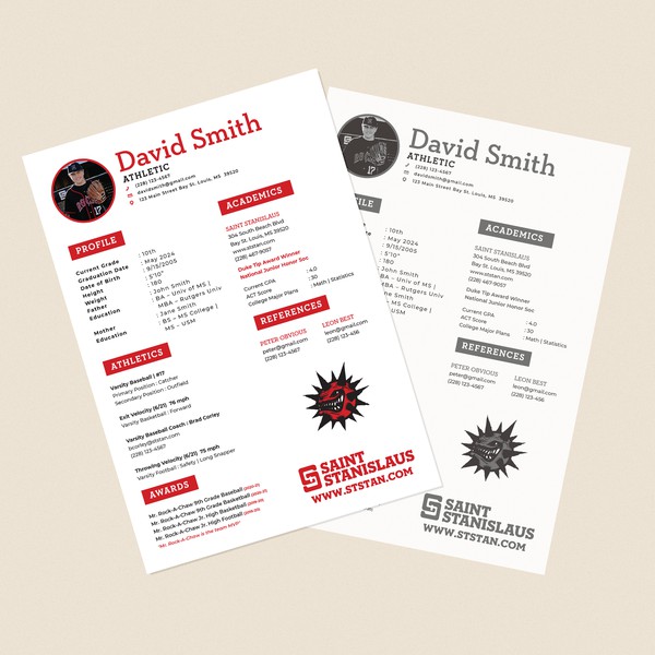 Design by VectorStation titled "resume template "