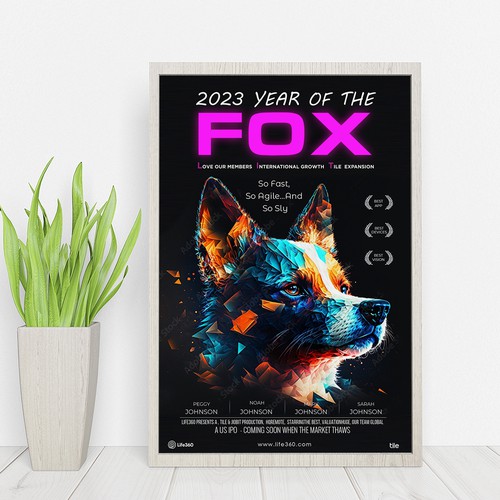 Life360 2023 Year of the Fox Poster Design by Sketch Media™