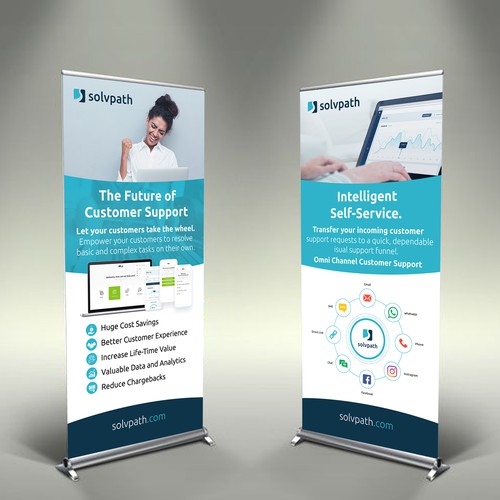 Self-Service Support Pop Up Banner Design by icon89GraPhicDeSign