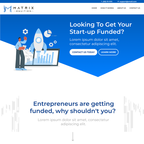 Matrix Equities needs fresh new website Design by PB©