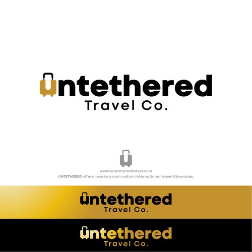 whimsical logo for travel agency that depicts an untethered lifestyle Design by G-XHA