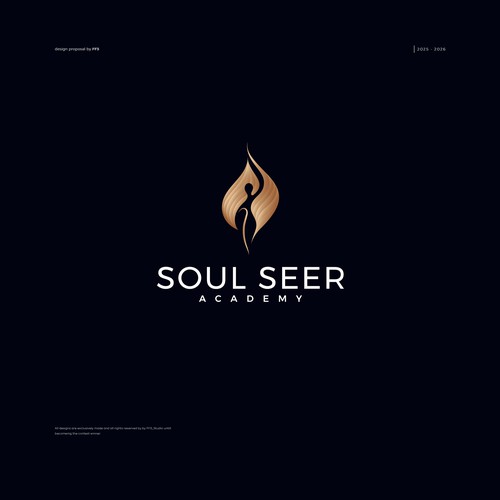 Streamlined ‘iconic’ logo for a spiritual development academy. Design by FF3 ˢᵗᵘᵈⁱᵒ