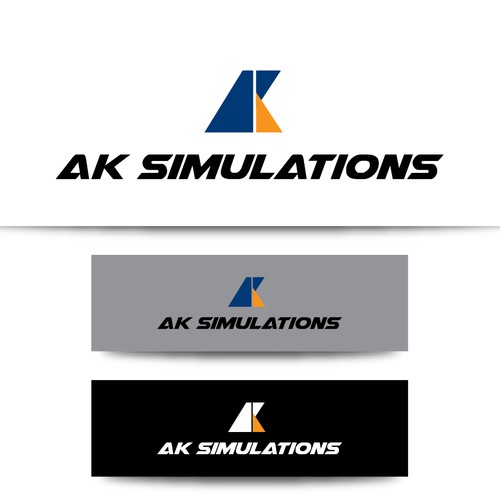 Create a futuristic and catchy logo for AK Simulations Design by niroumand