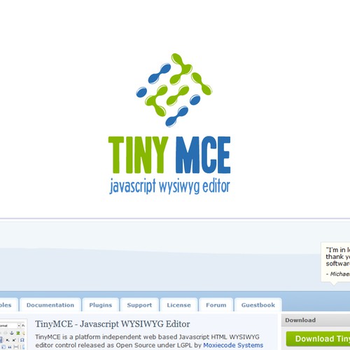 Logo for TinyMCE Website Réalisé par HugguH