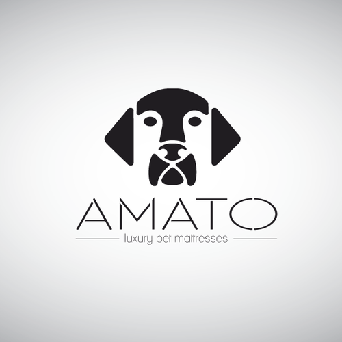 AMATO modern/luxury dog bed logo Design by Mirceski