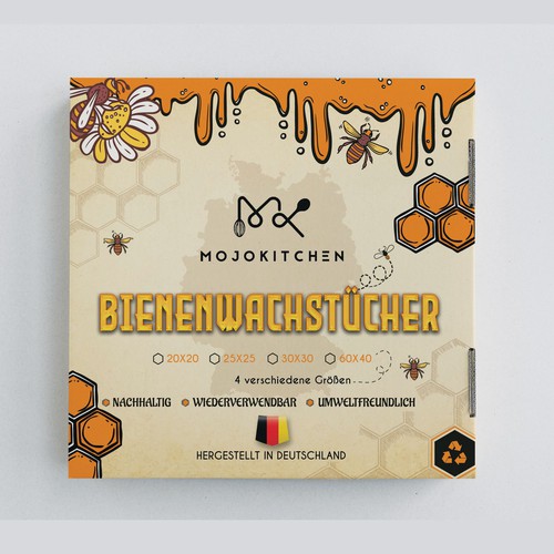 Modern Packaging for Beewax Wraps Made in Germany Design by Jatinder005