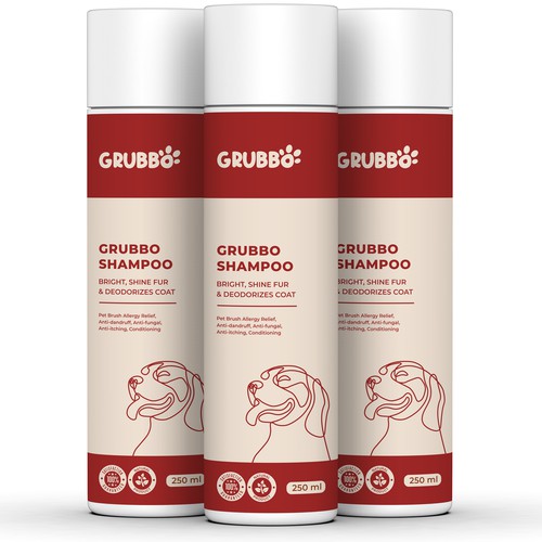 Design label for dog shampoo Diseño de Imee008